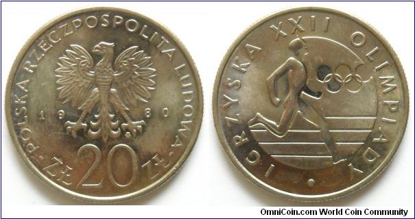 20 zlotych.
XXII Olimpic Games