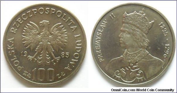 100 zlotych.
King Przemyslaw II
(1295-1296)