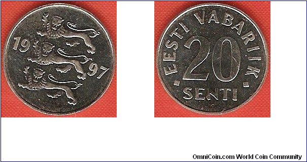 20 senti
nickel-plated steel