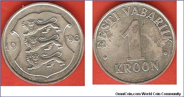 1 kroon
copper-nickel