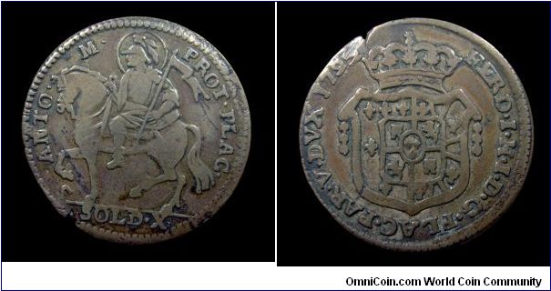 Duchy of Parma, Piacenza and Guastalla - Ferdinand Bourbon-Parma - (Coinage for Piacenza) - 10 Soldi (1/2 Lira) - Copper