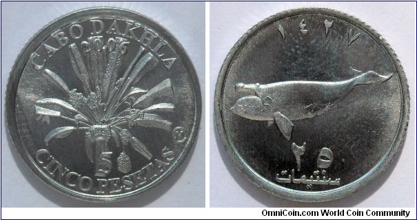 5 pesetas.
Cabo Dakhla