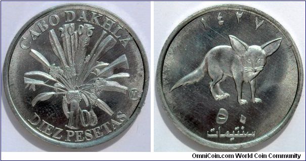 10 pesetas.
Cabo Dakhla