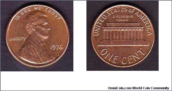 1 Cent

km# 201
==================
Lincoln Memorial 

Copper-Zinc 

1959-1982
==================
66