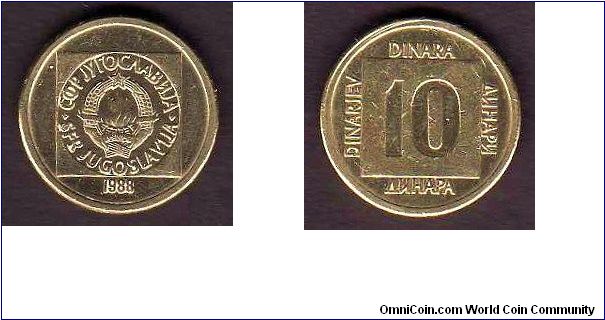 10 Dinara

km# 131
==================
1988-1989
==================