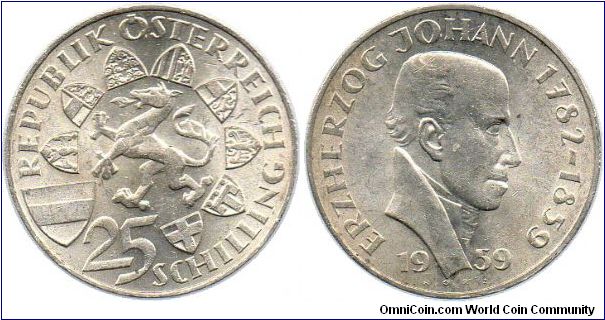 1959 25 Schilling