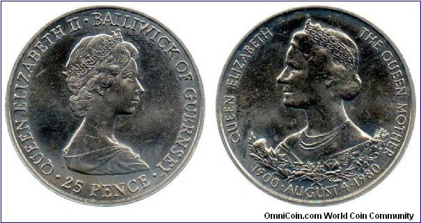 1980 25 Pence - Queen Mother's 80th Birthday
