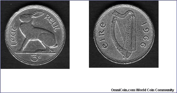 *REPUBLIC*
__________________

3 Pence

km# 12 a
==================
1942-1968
==================