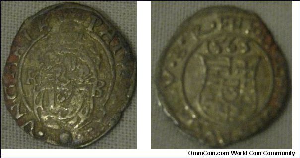 Silver Denar Ferdinand I 1563, great details.