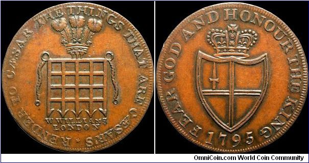 1/2 Penny token.                                                                                                                                                                                                                                                                                                                                                                                                                                                                                                    