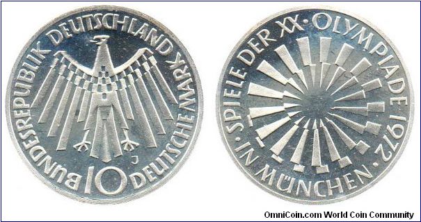 Germany 1972 J 10 Mark