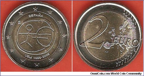 2 euro
10th anniversary of the European Monetary Union 1999-2009
bimetal coin