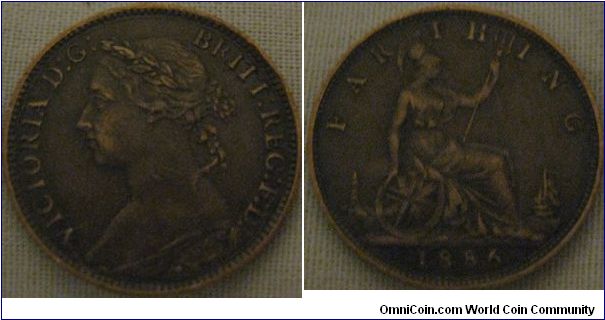 VF+ farthing from 1886, a hard date to get in this condition.