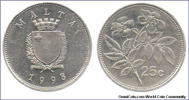 1998 25 cents