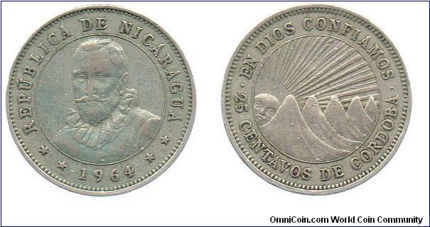 1964 25 centavos
