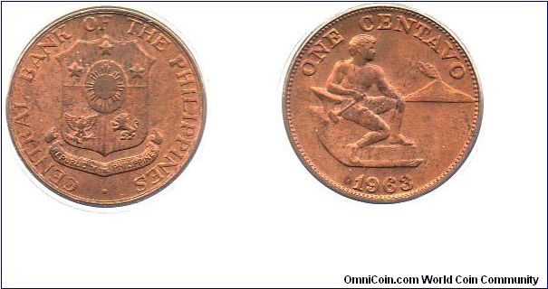 1963 1 centavo