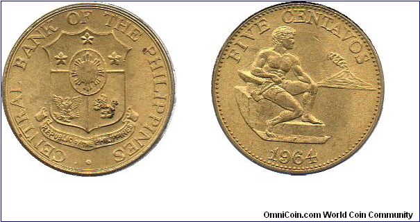 1964 5 centavos