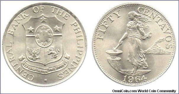 1964 50 centavos