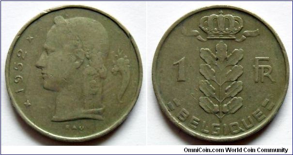 1 franc.
Belgique