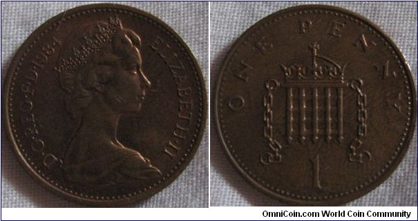 very nice lustrous 1 penny from 1984, hard to get decent grades of these nowadays