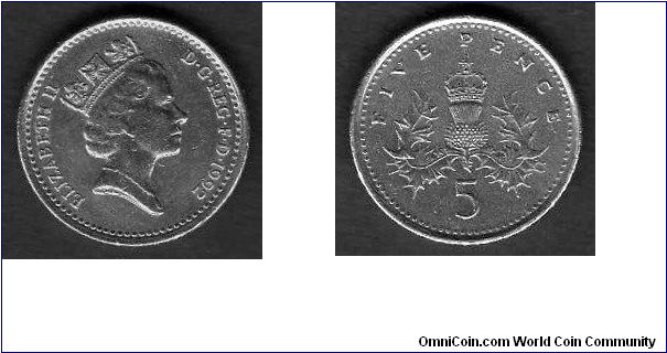 5 Pence

km# 937 b
==================
1990-1997
==================