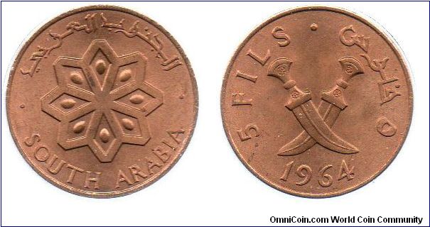 South Arabia 1964 5 fils