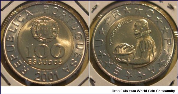 100 Escudos, Bimetal