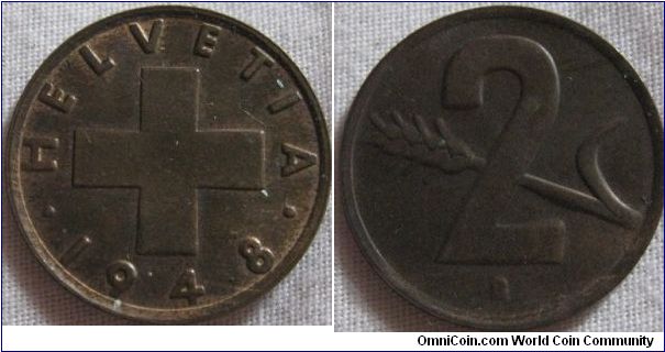 lustrous (partial) 1 centime, 1948 is the first year of this coin style so in this condition it is a nice piece