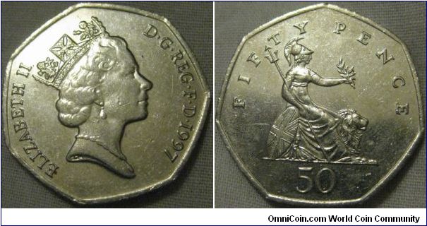 very nice 50p found in circulation a couple of months back, quite reflective