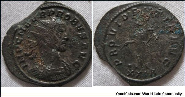 wonderful Antoninianus coin from probus, has some shine on obverse (not much but its there), wonderful coin