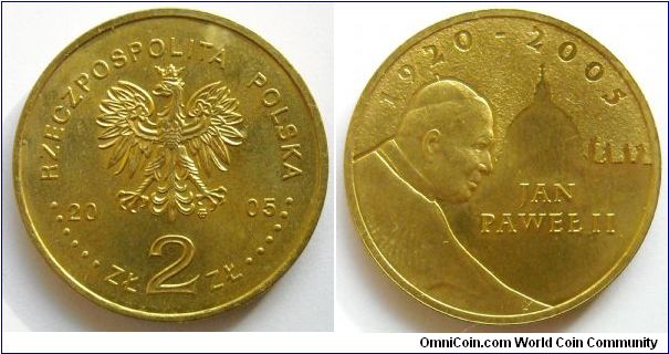 2 zlote.
Pope John Paul II