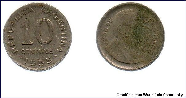1955 10 centavos