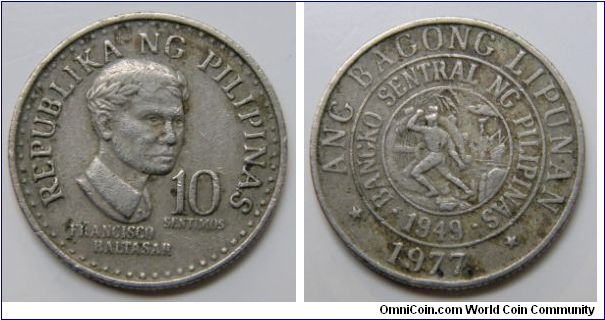 Philippines km207 10 Sentimos (1975-1978)