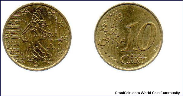 2002 10 Euro cents