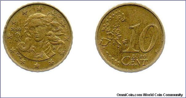 2002 10 Euro cents