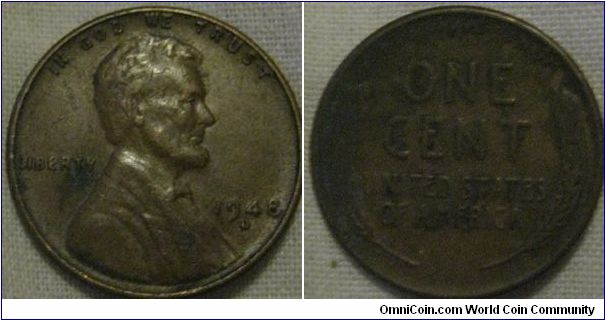 fairly nice 1948 D cent,