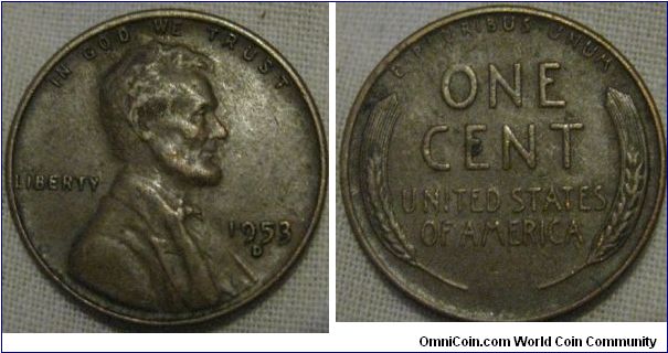 nice 1953 S cent