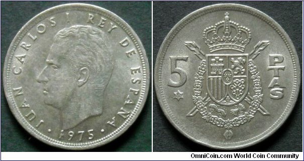 5 pesetas.
1975 (1977)
