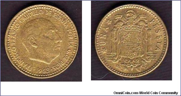 1 Peseta

km# 775
==================

1947-1963
==================