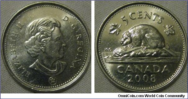 nice bright 2008 5 cents