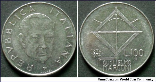 100 lire.
Guglielmo Marconi