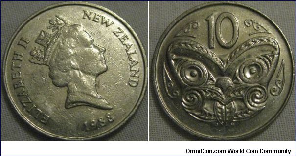 nice 1988 coin from new zealand, in VF