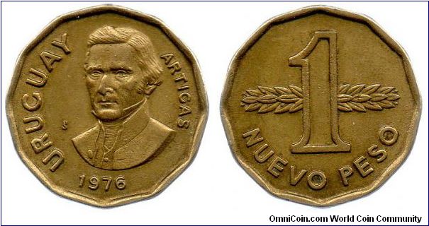 1976 1 Nueo Peso - Artigas