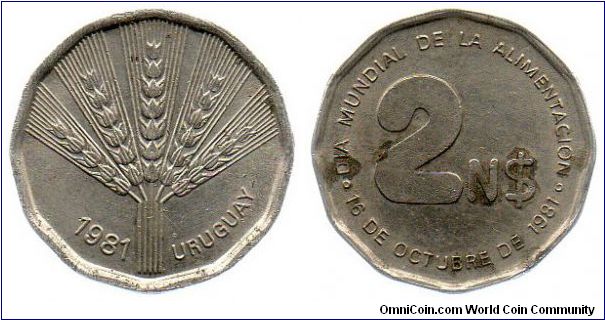1981 2 Nuevo Pesos