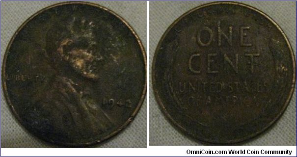 1942 wheat cent, seen better days