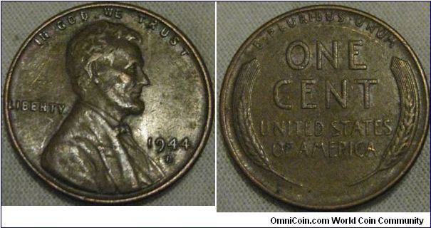 high VF 1944 D cent, still nice