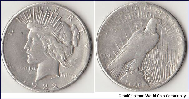 1922 Peace Dollar