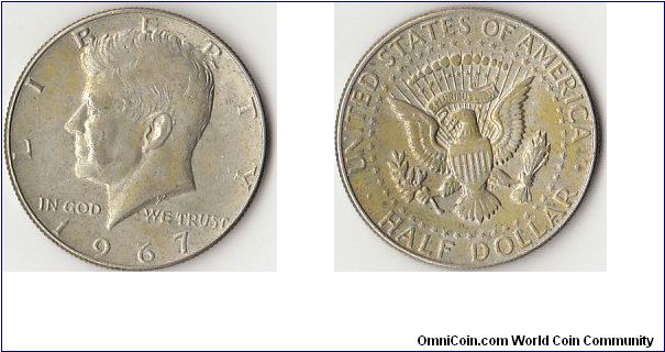 Kennedy 
Half Dollar 1967