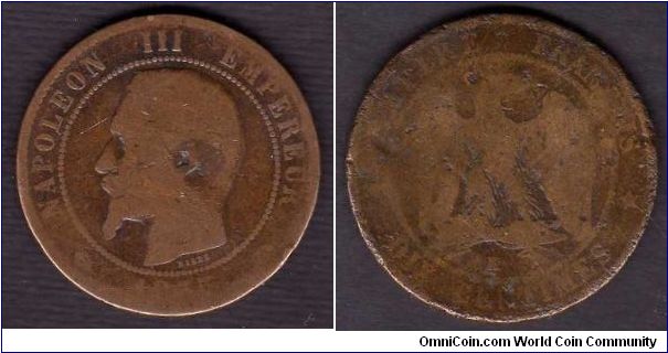 10 Centimes __km771__ (1852-1857)__ Napoleon III 