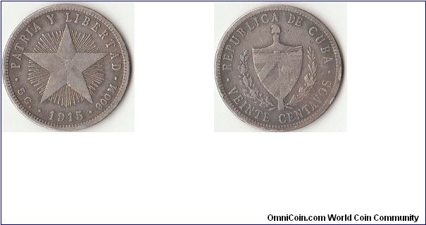 1915 Veinte Centavos